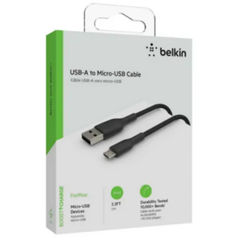 Belkin Braided USB-A To Micro USB Cable Black 1m