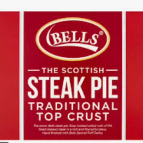 Bells Scotch Steak Pie 2 Portion EACH