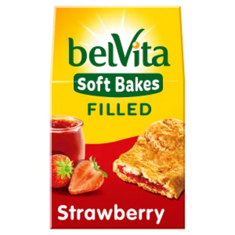 Belvita Breakfast Biscuits Soft Bakes Filled Strawberry 250g