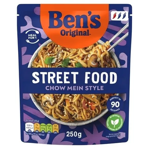 Ben’s - Chow Mein Noodles (microwave heat & eat ready meal), 250g