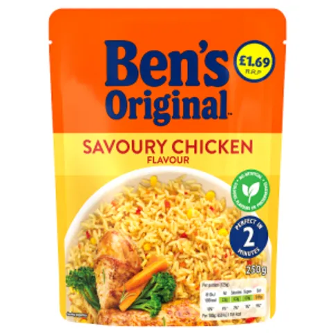 Bens Original Savoury Chicken Microwave Rice 250g