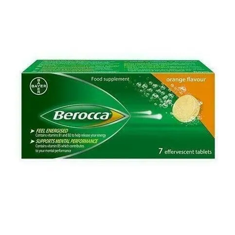 Berocca Orange Flavor Energy Vitamins 7 Pack