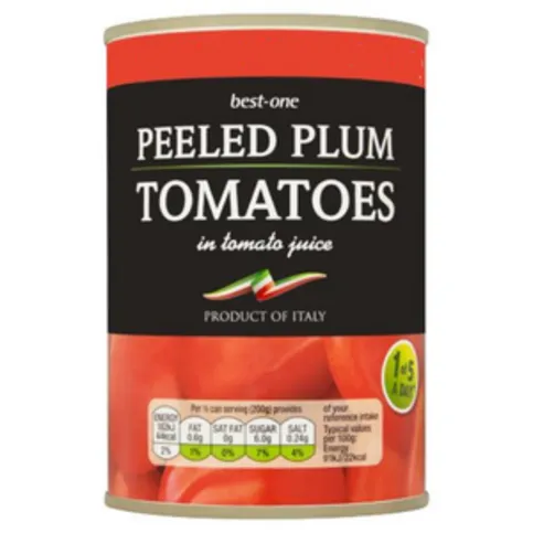 Best-One Peeled Plum Tomatoes in Tomato Juice 400g