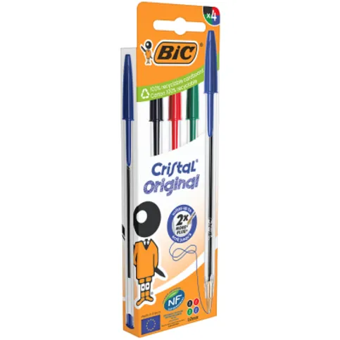BIC Cristal Original Ball Pens x4