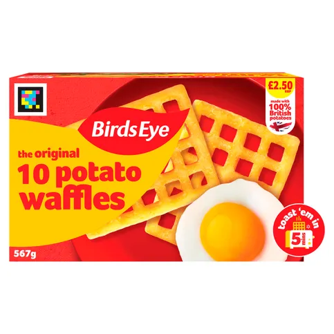 FROZEN: BIRDS EYE POTATO WAFFLES 10PK PM£2.50 567G