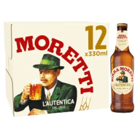 BIRRA MORETTI 12PK BOTTLES 4.6% (12X330ML)