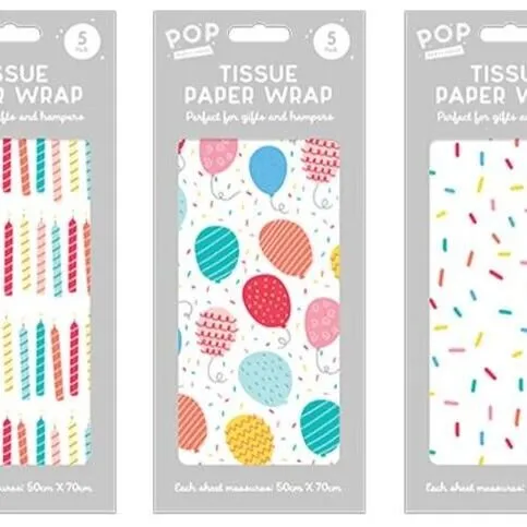 Birthday Tissue Paper (Design May Vary)