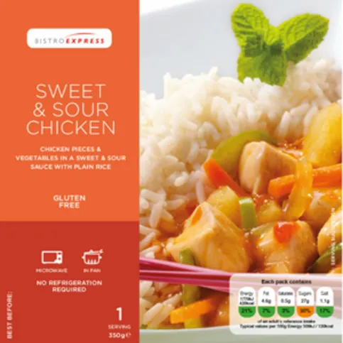 Bistro Express Chicken Sweet Sour With Rice 350g