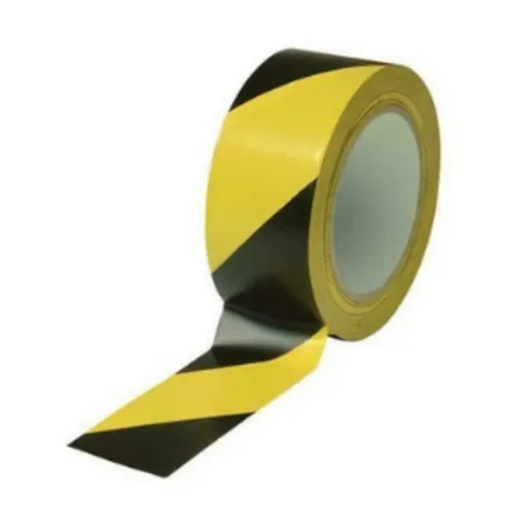 Black & Yellow PVC Hazard Warning Tape 50mm x 33m