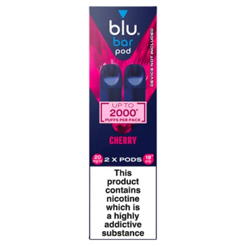 blu bar pod Cherry Vape Pods 20mg/ml 2 x 2ml