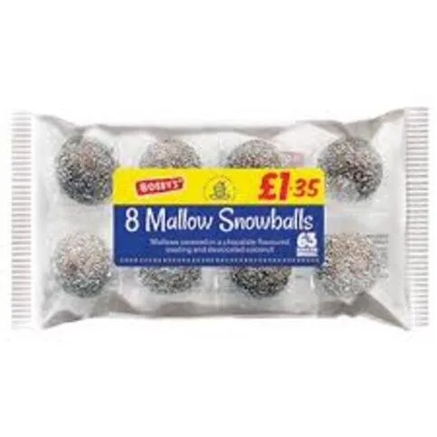Bobby’s Mallow Snowballs 8 Pack