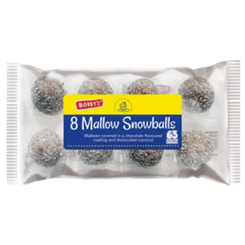 Bobbys Mallow Snowballs 8 Pack