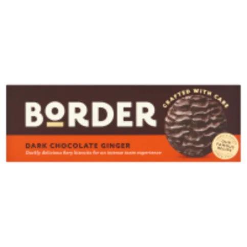 BORDER DARK CHOCOLATE GINGER 150G