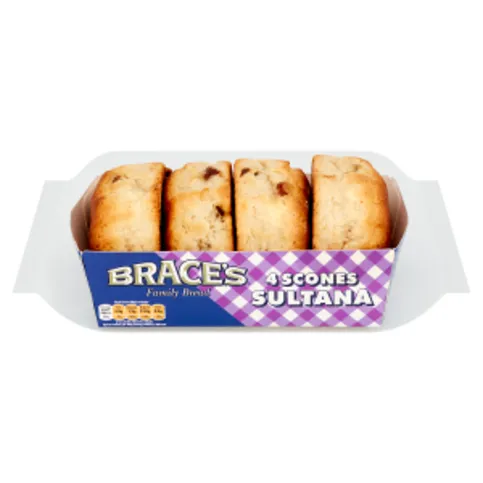 Brace's Family Bread 4 Sultana Scones