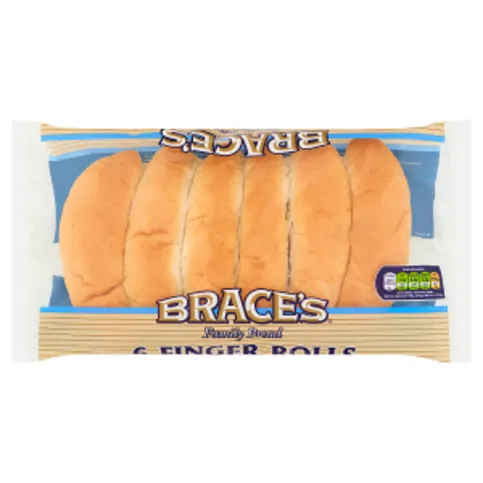 Brace's Family Bread 6 Finger Rolls