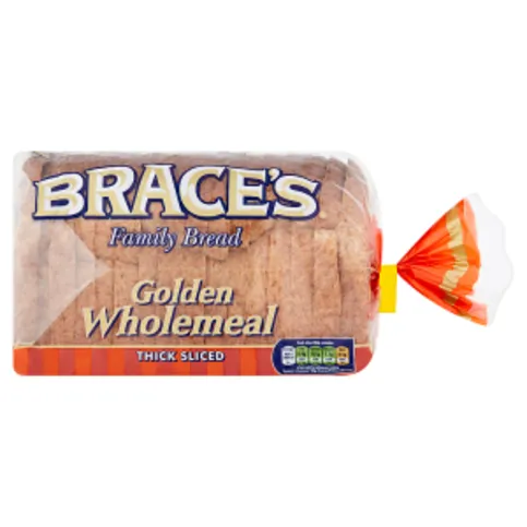 Brace's Family Bread Golden Wholemeal Thick Sliced 800g