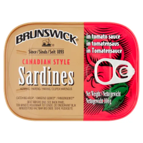 Brunswick Canadian Style Sardines in Tomato Sauce 106g