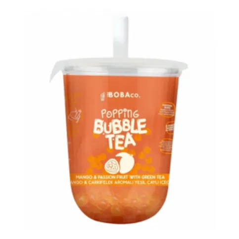 Boba Co Popping Bubble Tea Mango & Passion 330ml Fruit 