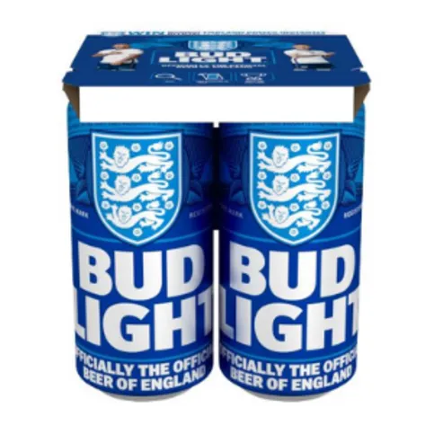 Bud Light Lager Beer Cans 4 x 440ml