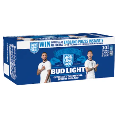 Bud Light Lager Beer Cans Fridge Pack 10 x 440ml