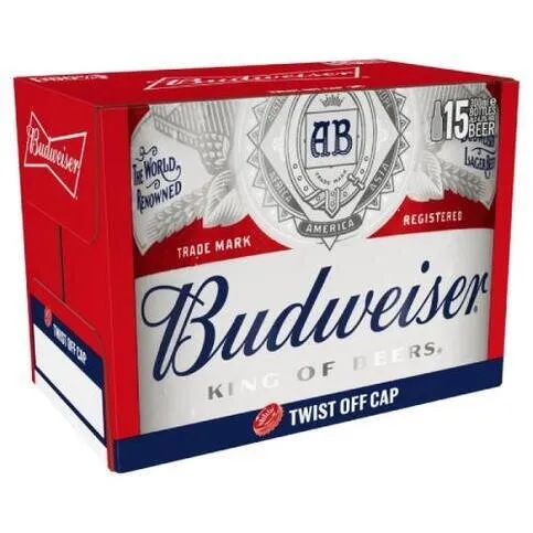 BUDWEISER 4.5% ABV 15PK BOTTLES (15X300ML)
