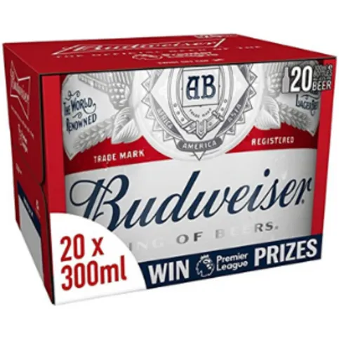 Budweiser King of Beers Lager Beer 20 x 300ml