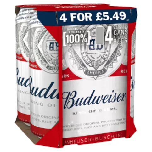 Budweiser Beer 4 x 440ml