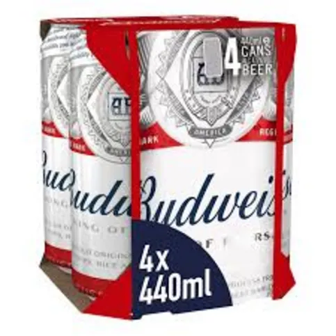 Budweiser Beer Cans 4 x 440ml