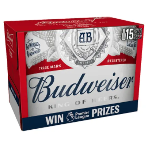 Budweiser King of Beers Lager Beer 15 x 300ml