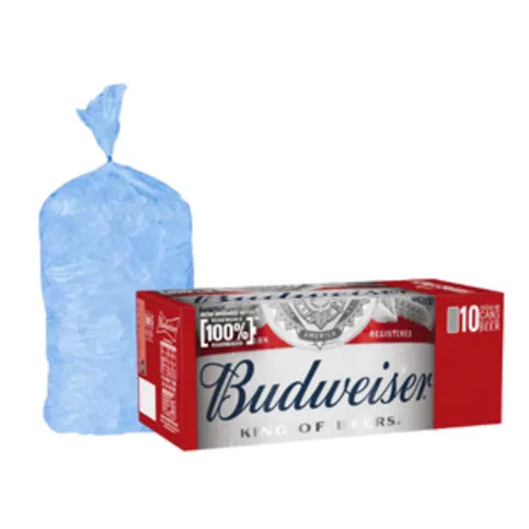 Budweiser Lager Beer 10x440ml + Free 2kg Ice Bag