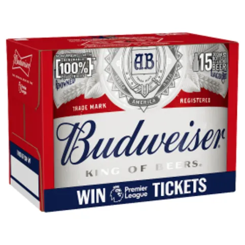 Budweiser Lager Beer Bottles 15 x 300ml