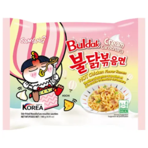 Buldak Cream Carbonara Hot Chicken Noodles 140g