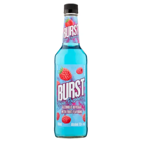 Burst Blue Raspberry Alcoholic Beverage with Fruit Flavoring 70cl