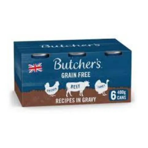 Butchers Recipe in Gravy Dog Food Tins 6 x 400g