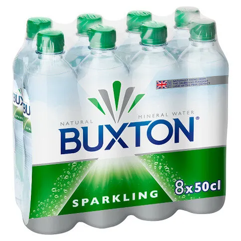 Buxton Sparkling Natural Mineral Water 8 x 500ml