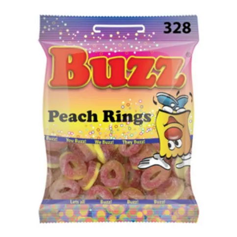 Buzz Peach Rings 110g