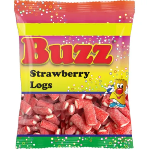 Buzz Strawberry Logs 65g