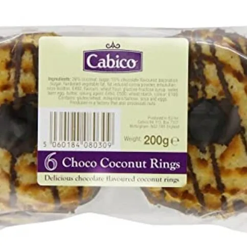 Cabio Chocolate Coconut Rings 200g
