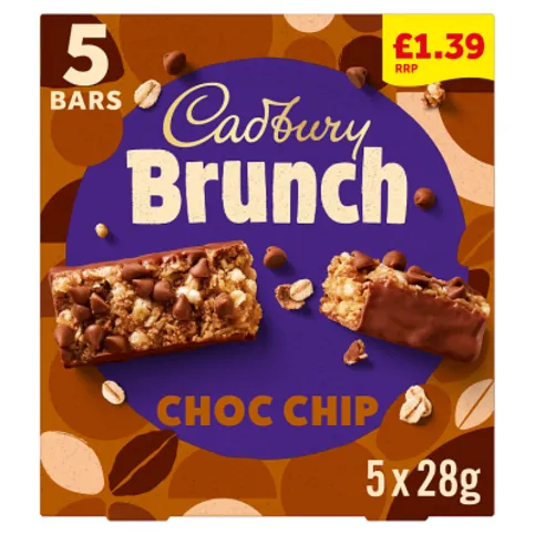 Cadbury Brunch Choc Chip Bars 5 x 28g (140g)