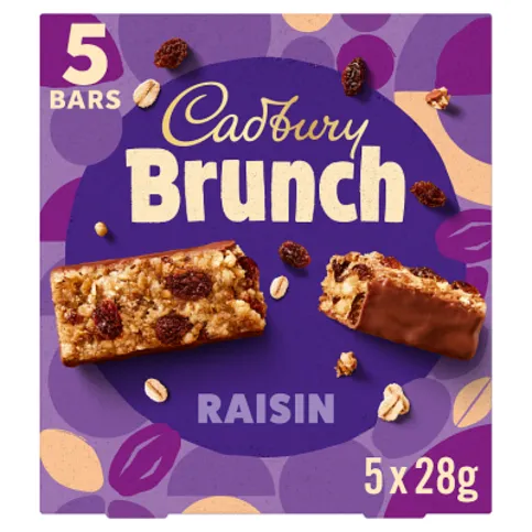 Cadbury Brunch Raisin Bars 5 x 28g (140g)