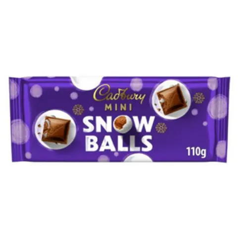 Cadbury Dairy Milk Mini Snow Balls Chocolate Bar 110 g
