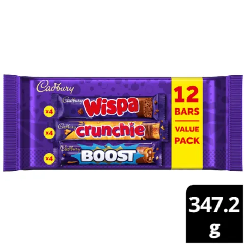 Cadbury Chocolate 12 Assorted Bars 347.2g (409210)