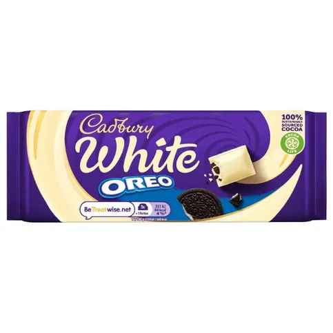Cadbury Oreo White Chocolate Bar 120g