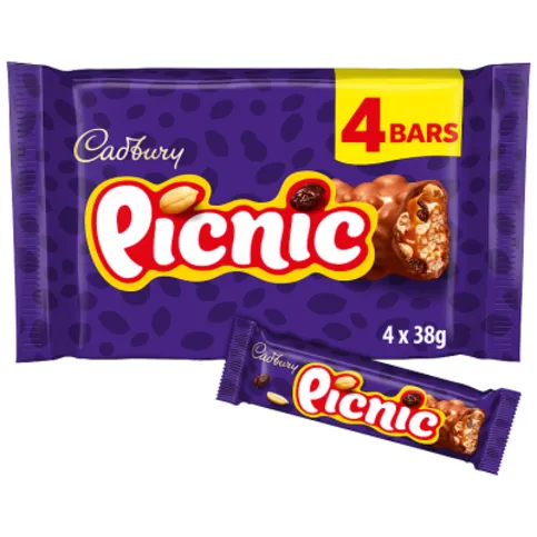 Cadbury Picnic Chocolate Bar 4 Pack 152g (403542)