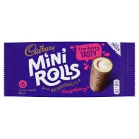 Cadbury raspberry mini rolls 5 pk 