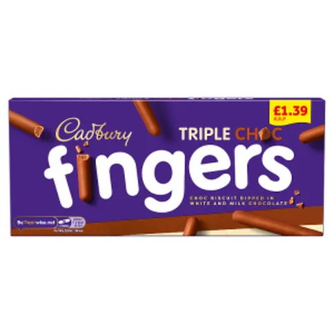 Cadbury Triple Choc Fingers Chocolate Biscuits 110g