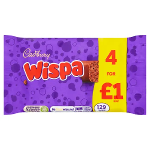 Cadbury Wispa Chocolate Bar 4 Pack