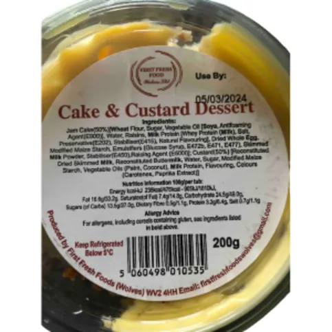 Cake & Custard Dessert 200g
