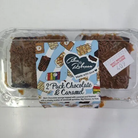 Cakes By Rebecca 2 Pack Chocolate & Caramel Cake