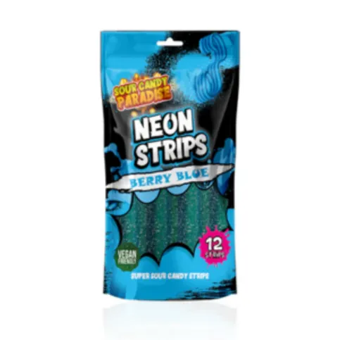 Candy Paradise Neon Strips Berry Blue 130g